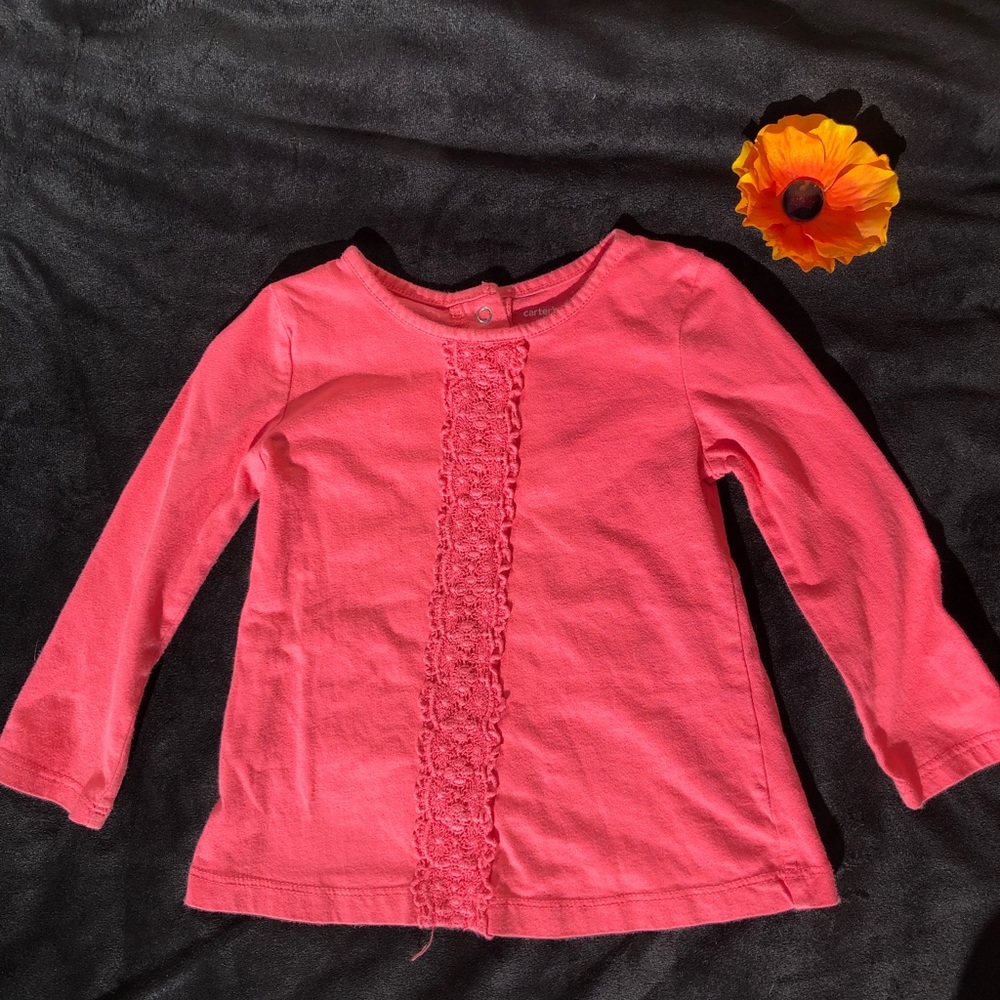 Carters Coral Long Sleeve shirt